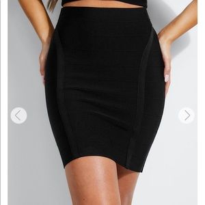 Guess Black Bandage Bodycon Skirt